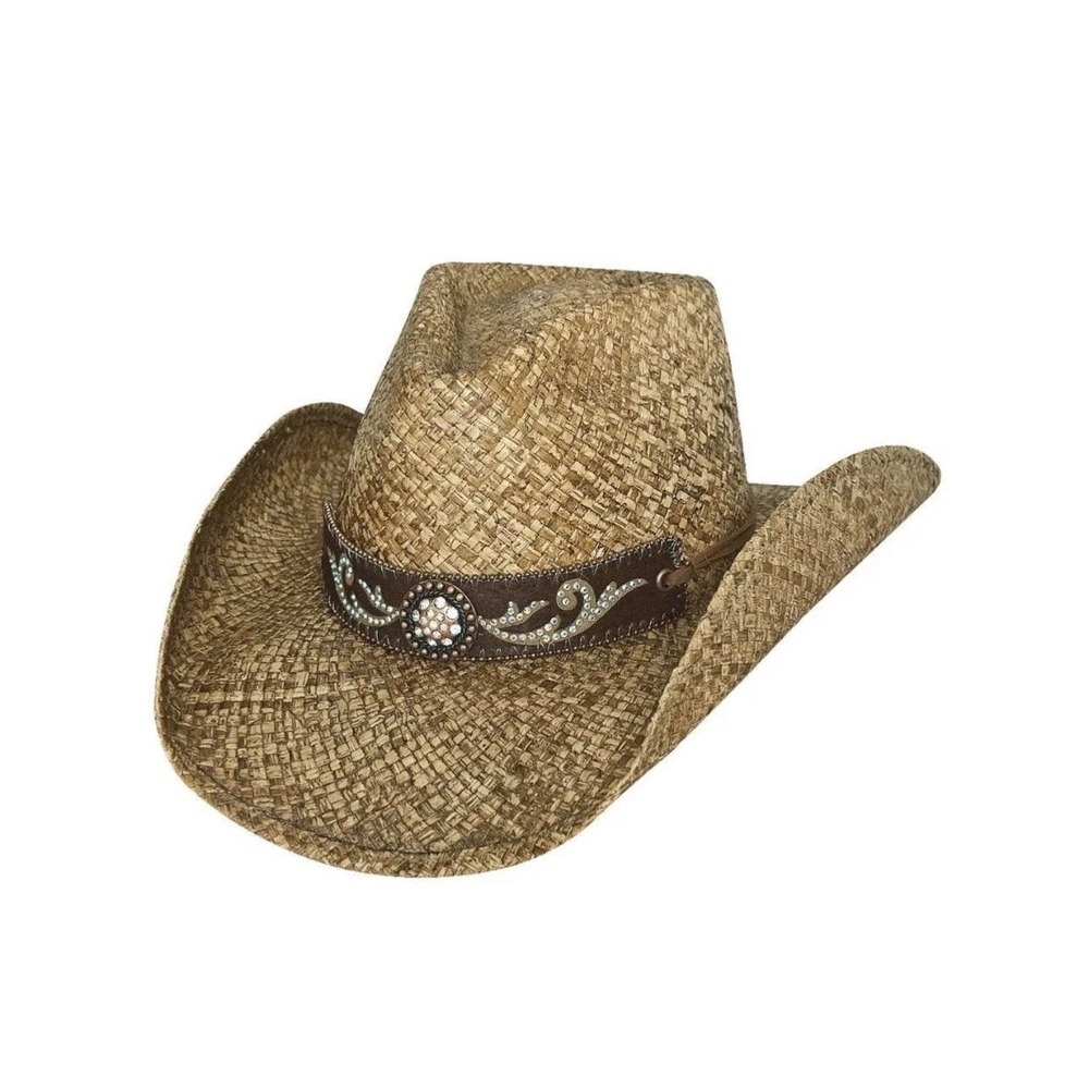 Run a muck Fashion Cowgirl Western rhinestones Hat cowhide Trim Band & Studs